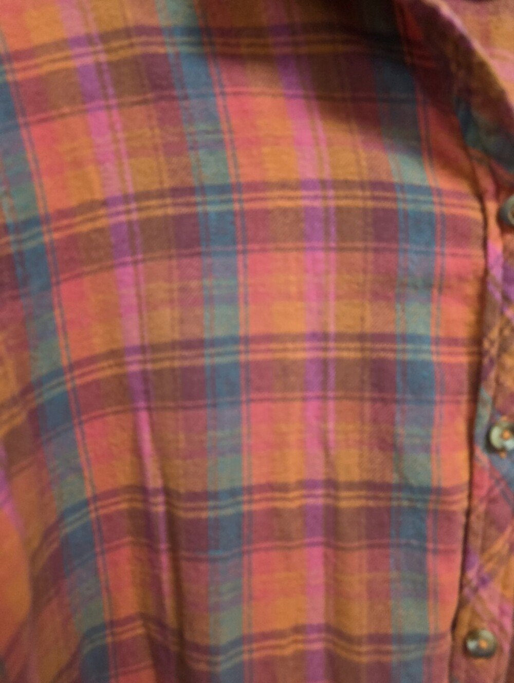 Sonoma Red and Pink Plaid Button-Down Flannel Shirt Size XXL - Picture 2 of 5